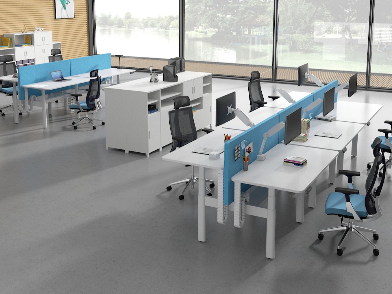 现代办公新场景 | 职员升降办公桌